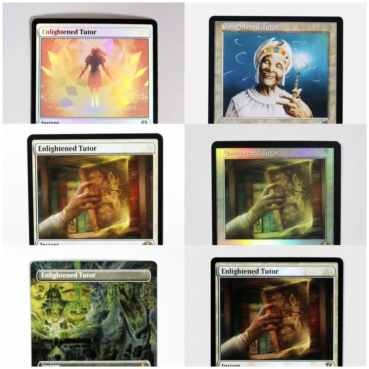 

(Enlightened Tutor) Foil/Holo TCG Magical Proxy Black Top Quality Proxy Playing Cards Gathering Board Game Deck Trading Cards