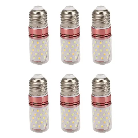BAAU 6X 3 Color Temperatures Integrated SMD LED Corn Lamp E27 AC85V - 265V Warm White High Light Energy Conservation 12W