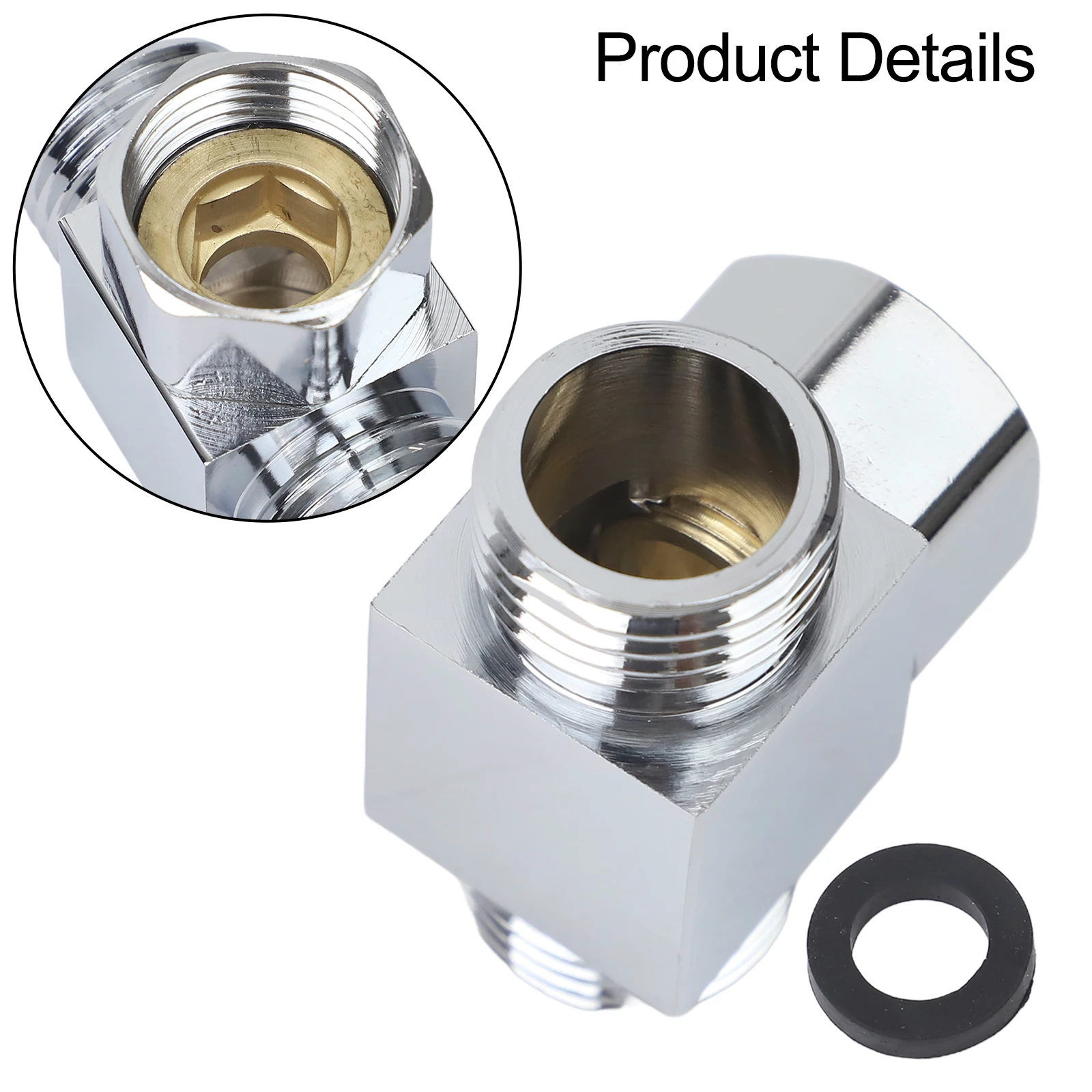 3-Way Tap Splitter Brass Shower Adapter Efficient Water Flow Long-lasting Performance Water Distribution For Bathing