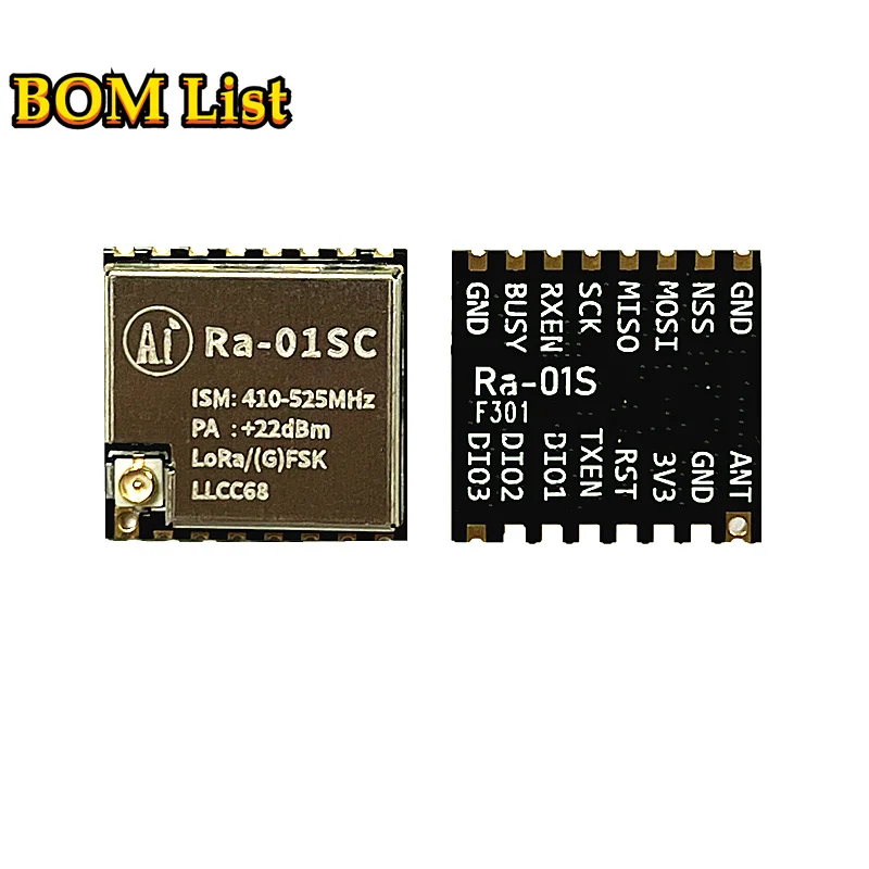 Original Ra-01SC LoRa Spread Spectrum Wireless Module LLCC68 Core Chip 433MHz for Southeast Asia Middle East Area