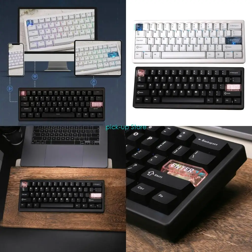 

Q5WA QK61 V2 60% Механическая клавиатура для игр с цветной подсветкой и программируемой