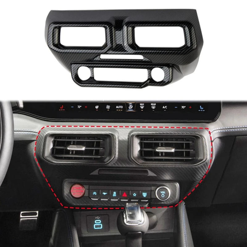 

Center Console Air Vent Cover Trim For Ford Mustang 2024 Interior Accessories Carbon Fiber