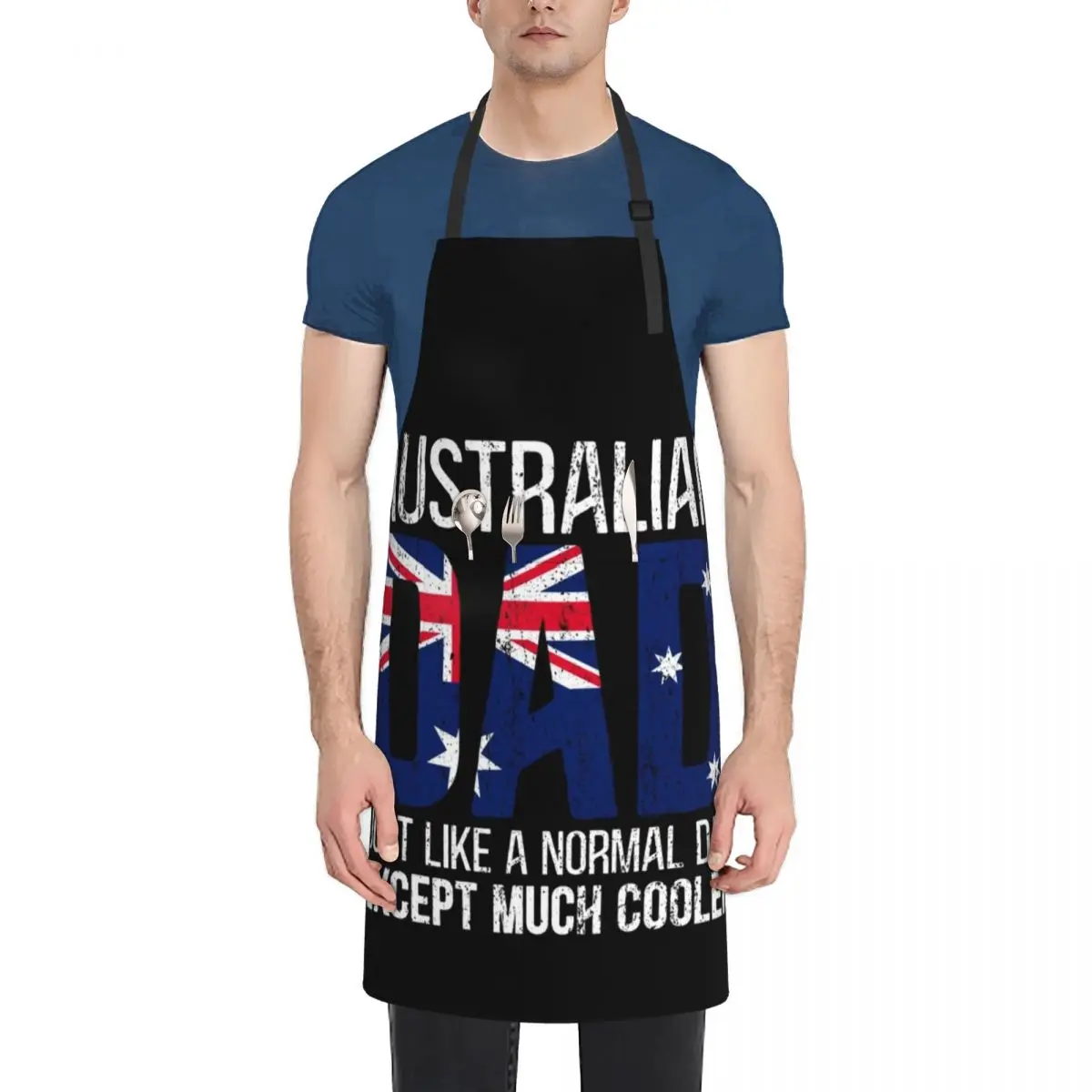 

Australian Dad Like Normal Except Cooler Australia Flag Vintage Fathers Apron kitchen clothes for men nail tech supplies Apron