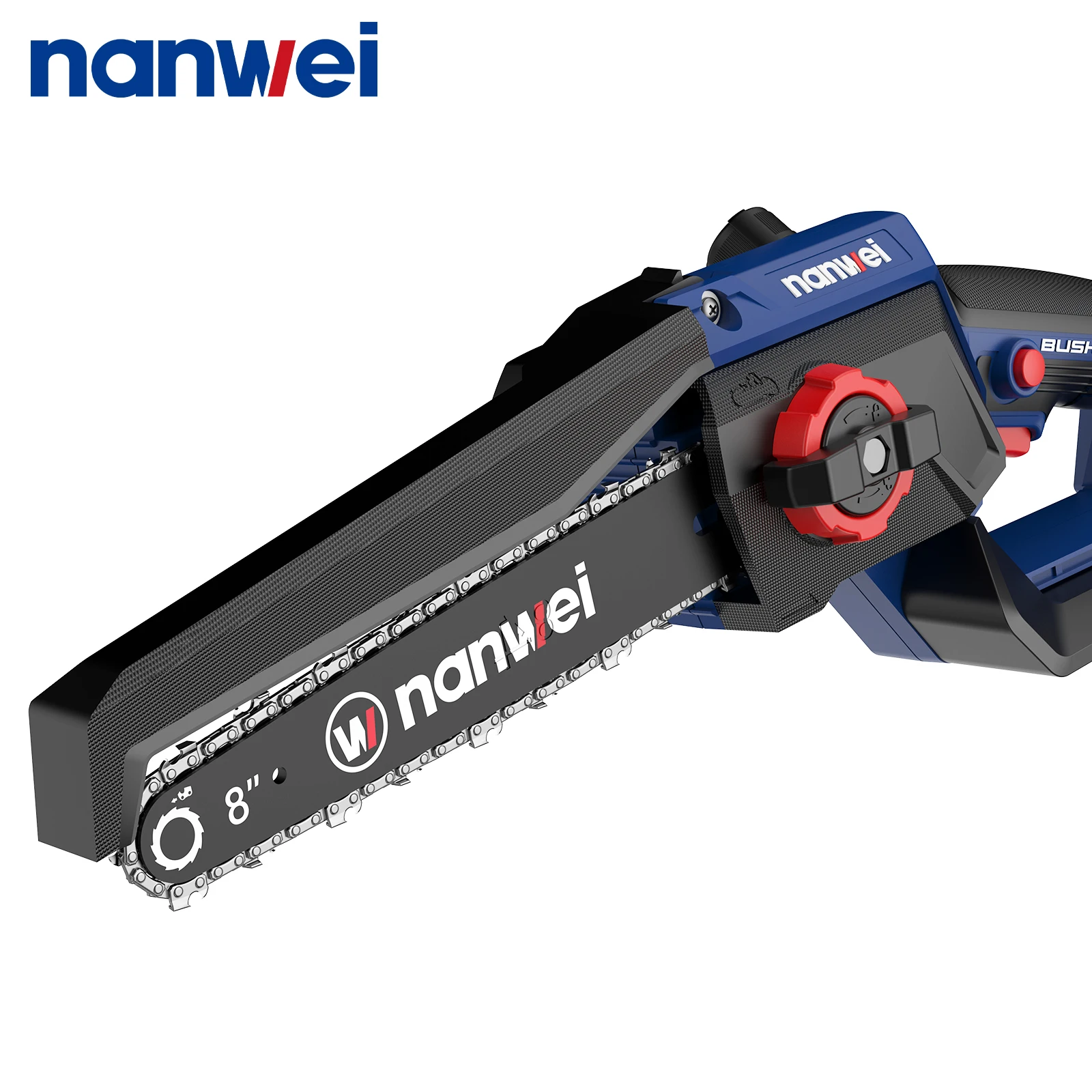 NANWEI 8 Inch Brushless chain saw Cordless Mini Handheld Pruning Saw Portable Woodworking Electric Saw Cutting Tool