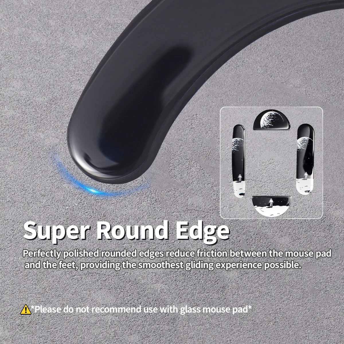 Glass Mouse Skates for Logitech MX Master 3/3s Mouse Feet Pads Smooth Durable Slim 2.5D Curved Edge Mouse Accessories - Image 5