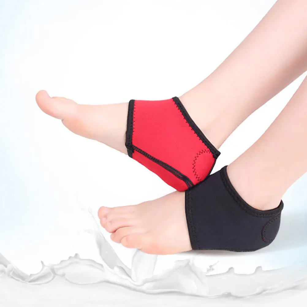 2Pairs Skin-Friendly Breathable Heel Protectors Non-Slip Ankle Cushions for Pain Relief Walking Support Washable Reusable Heel