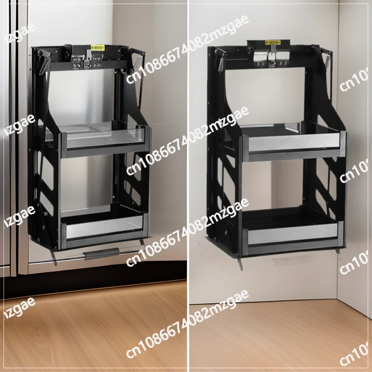 

Подвесной шкаф для кухни, подъемная корзина, полка вверх и вниз, высокий шкаф, вертикальная подъемная полка для приправ, узкая корзина