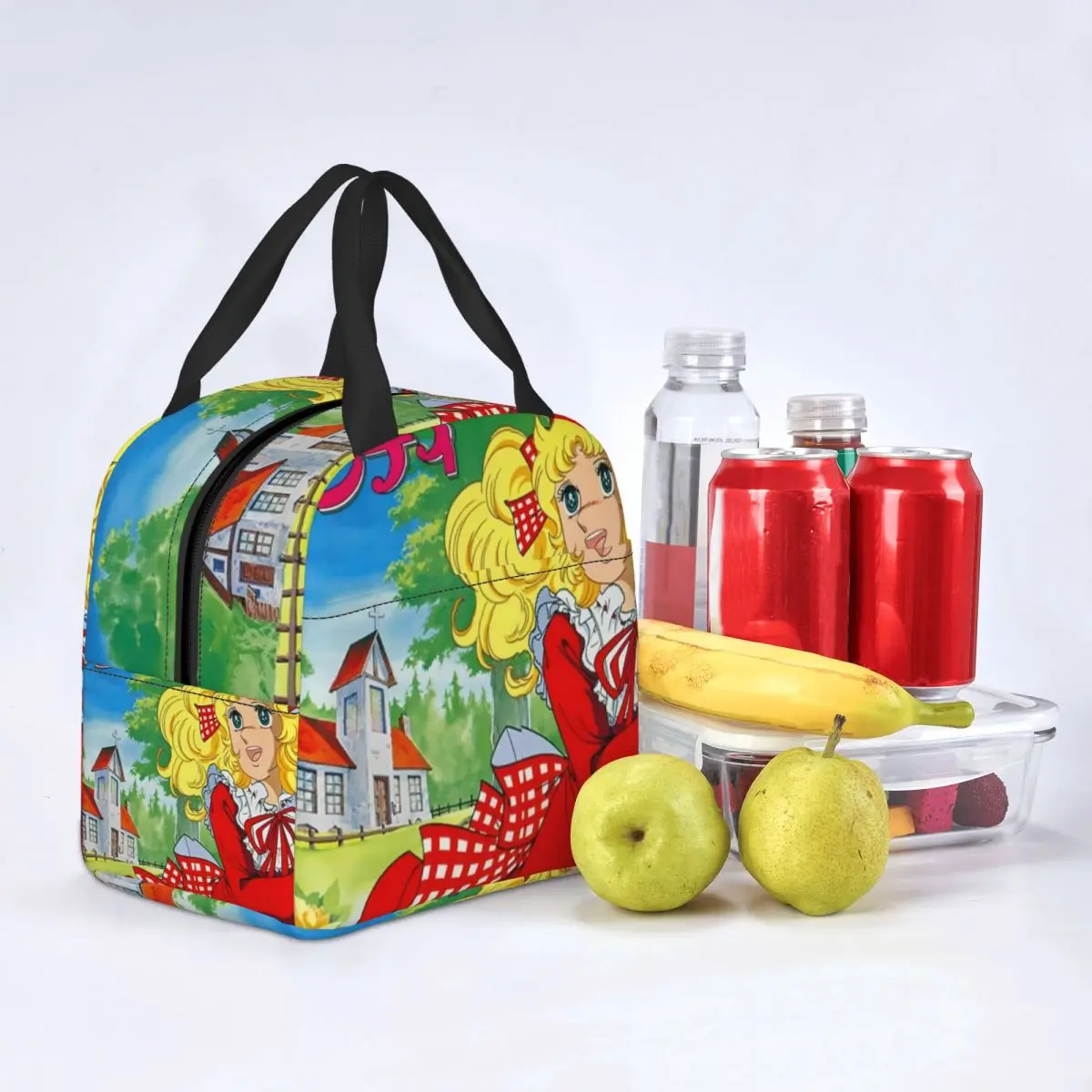 Candy Candy Thermal Insulated Lunch Bags Women Animated Anime Movies Portable Lunch Container School Travel Storage Food Box