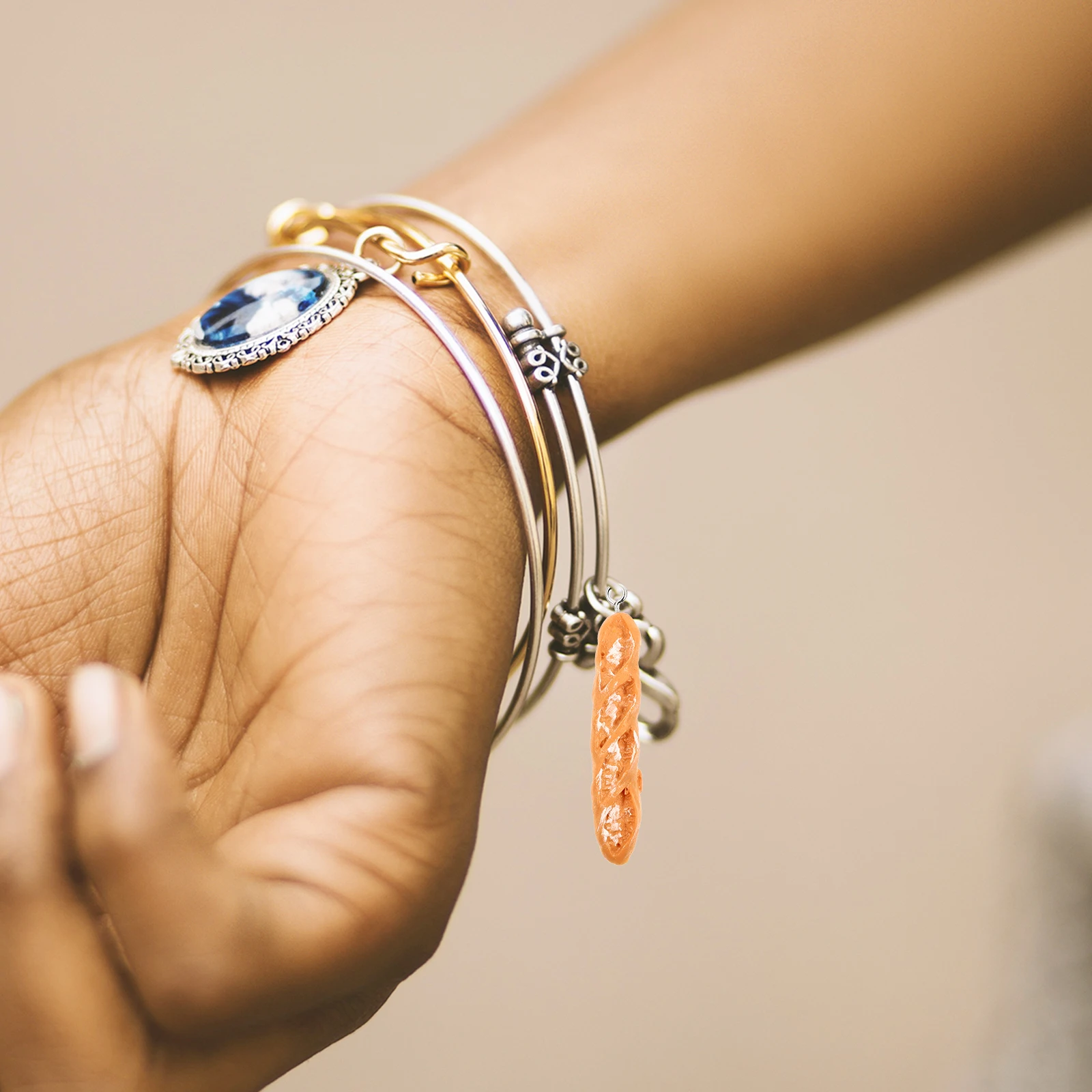 

Baking Cake Charm Simulated Pendant Charms Bread DIY Accessories Necklace Bracelet Decor Resin Alloy Jewelry Crafts