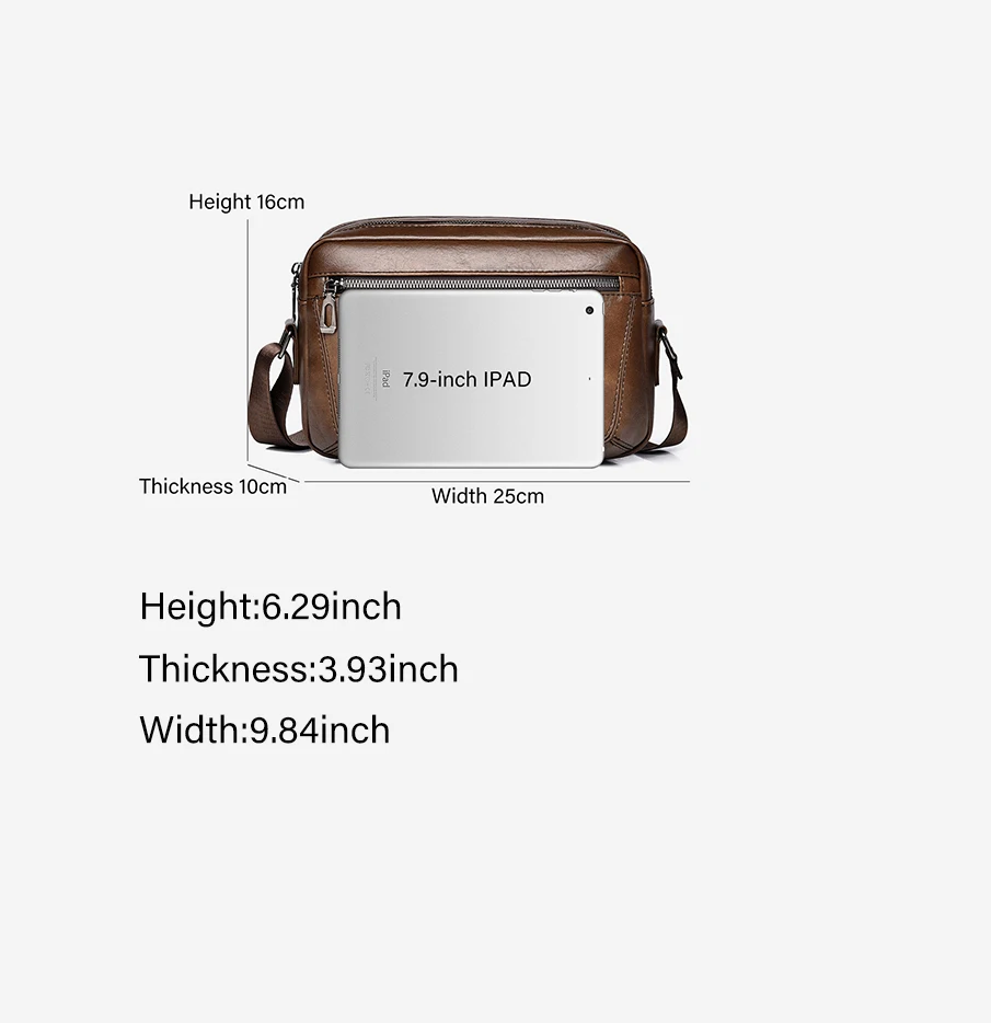 WEIXIER Retro Business Men Crossbody Bags High Capacity Leisure Messenger Bags Brand PU Material Waterproof Scratch Resistant