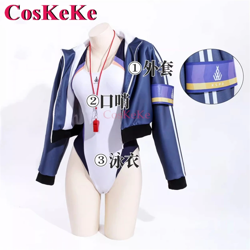 CosKeKe Kanna Cosplay Game Blue Archive Costume Sweet Fashion Summer Swimsuit Women Activity Party Role Play Clothing M-L New