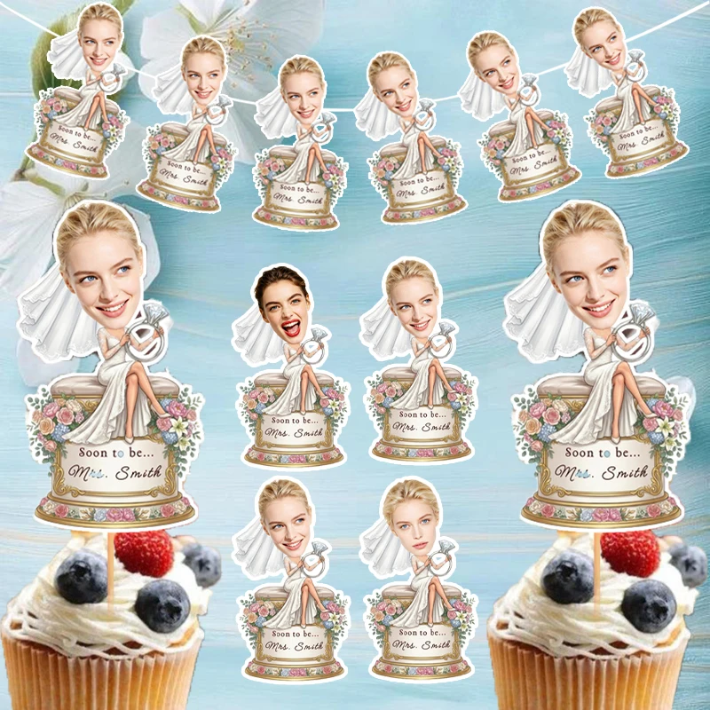 Wedding Cake Supply - 12/20/20pcs Customized paper stickers, cake decorations,