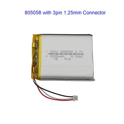 XINJ 3.7V 2200mAh 8.14Wh termistor akumulator Li bateria Lipo 805058 JST 3Pin 1.25mm zamiennik dla symulatora golfa Skytrak