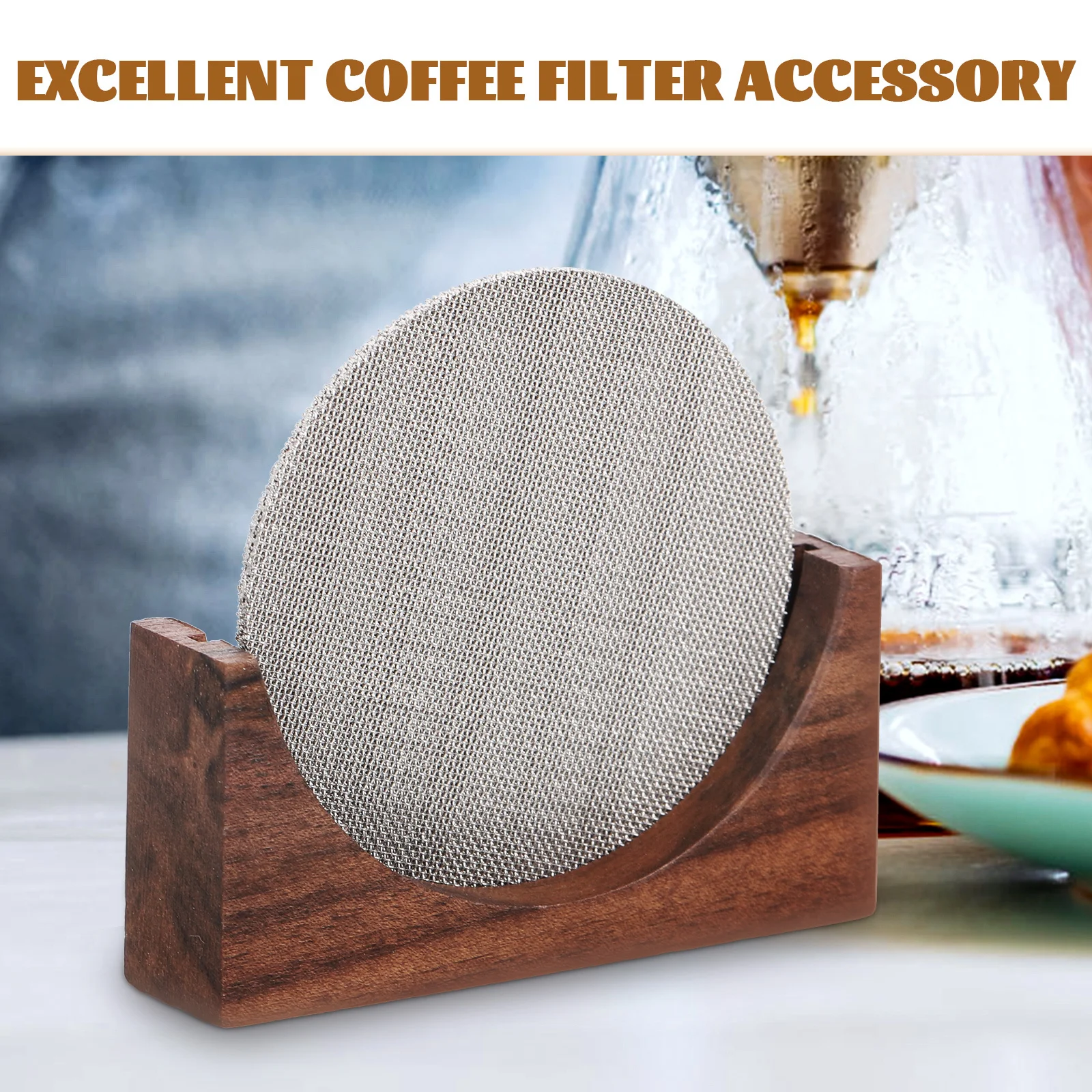

Reusable Coffee Machine Filter Plate Stainless Steel Mesh Screen for Home Office Espresso Maker Accessories Fine Strainer Easy