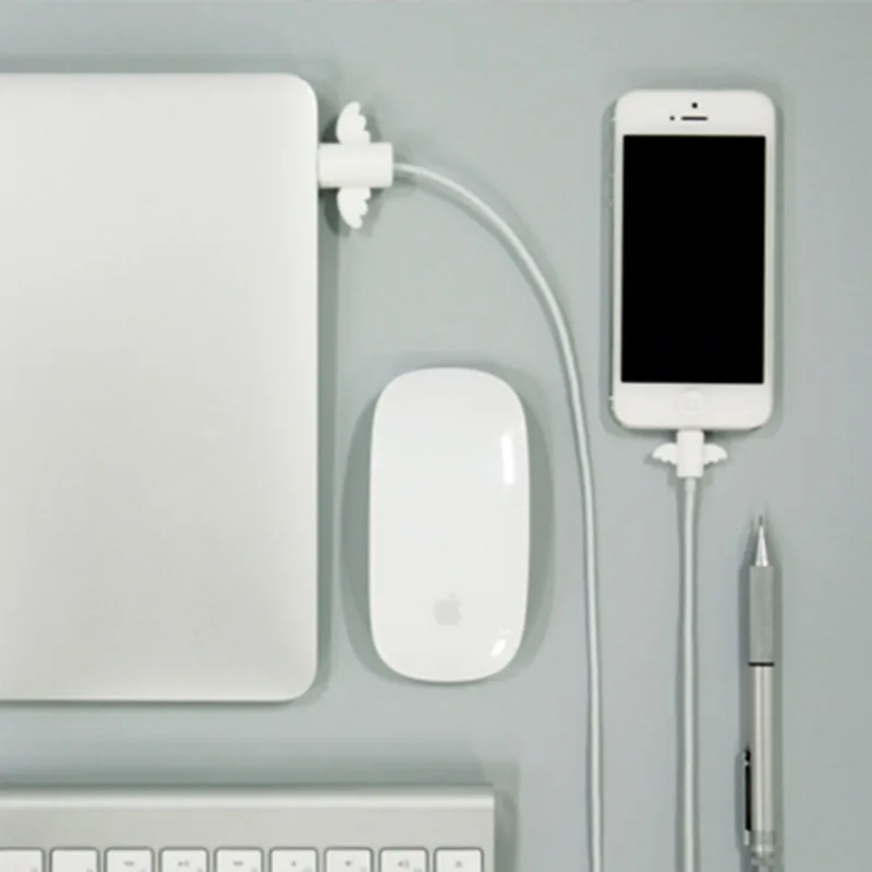 Cute Angel / Devil Wings Charging Wire Protective Cover Interface Area Anti-break Protector Extend Service Life of Data Cable