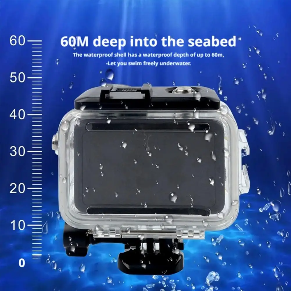 1pc Transparent For DJI Action 6 Action Camera Waterproof Case Sports Camera Waterproof Case Diving Protection Case