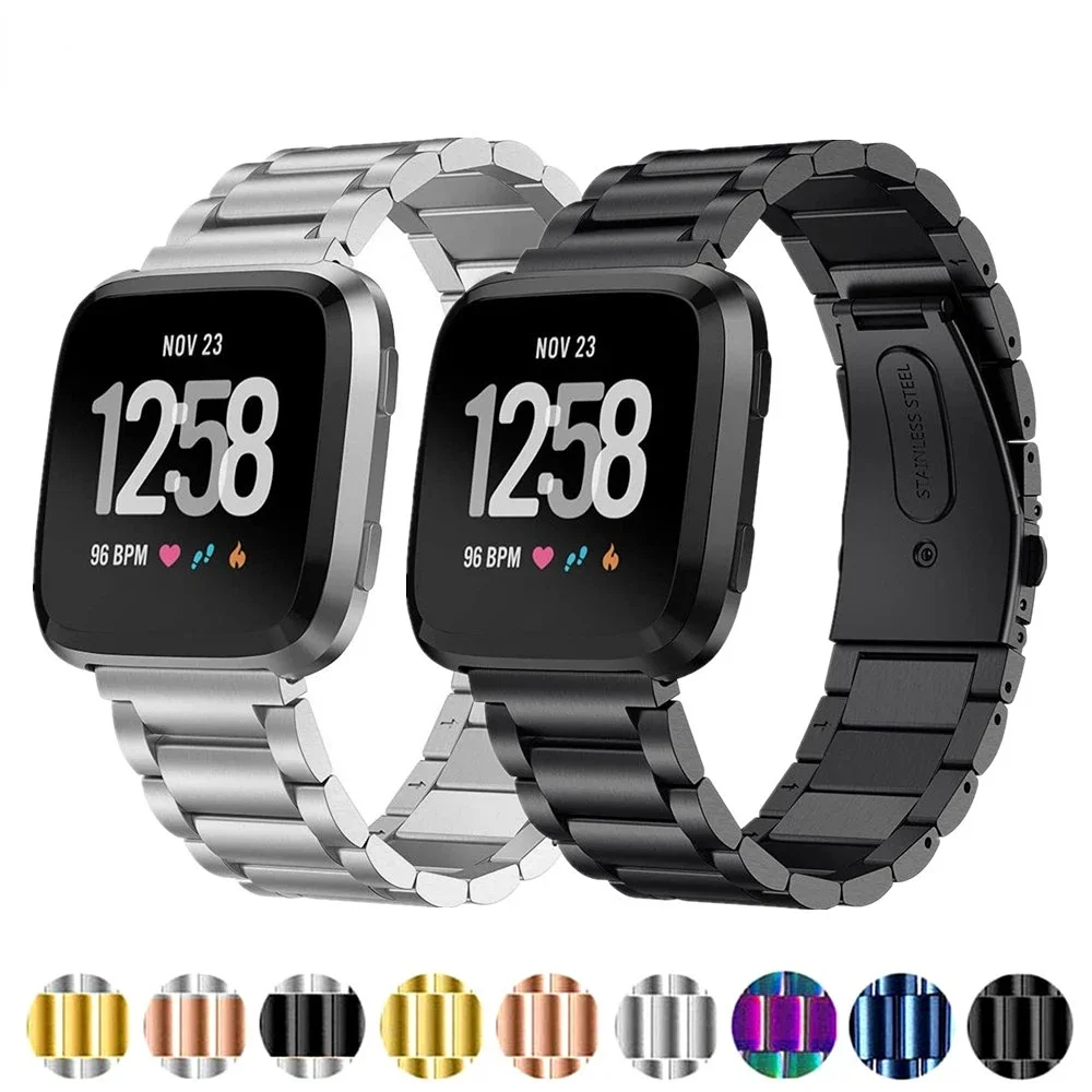 

Ремешок из нержавеющей стали для Fitbit Versa/Lite/Versa 2 3 4, сменные умные часы, металлический ремень, браслет Fitbit Versa 2 sense 2 Blaze