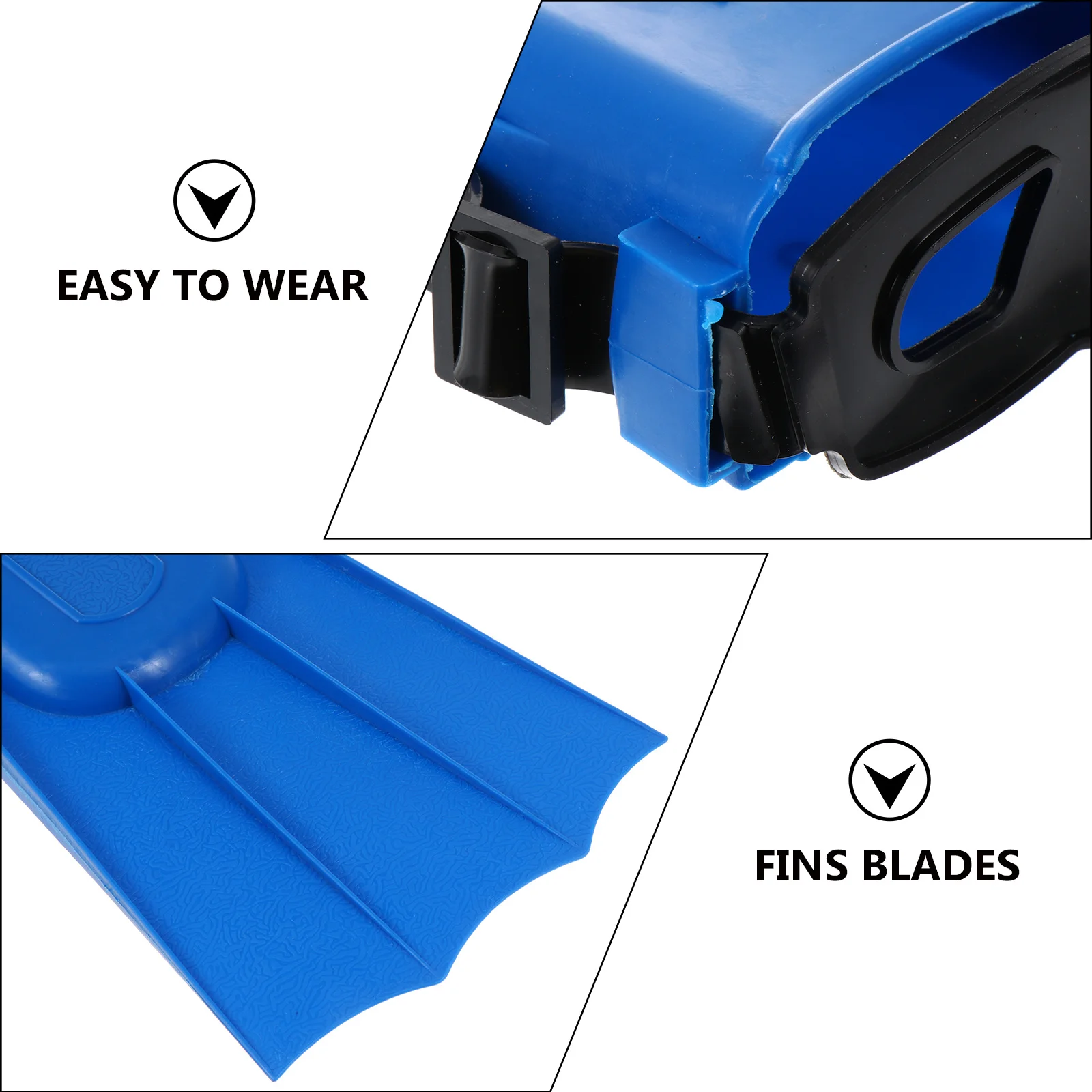 

Short for Adults 2Pcs Unisex Training Flippers Durable Rubber Snorkel Swim Gear for Pool or Ocean