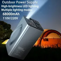 for Outdoor Camping 300W Portable Power Station Supply 68000mAh Solar Generator 220V/110V External Spare Battery Powerbank