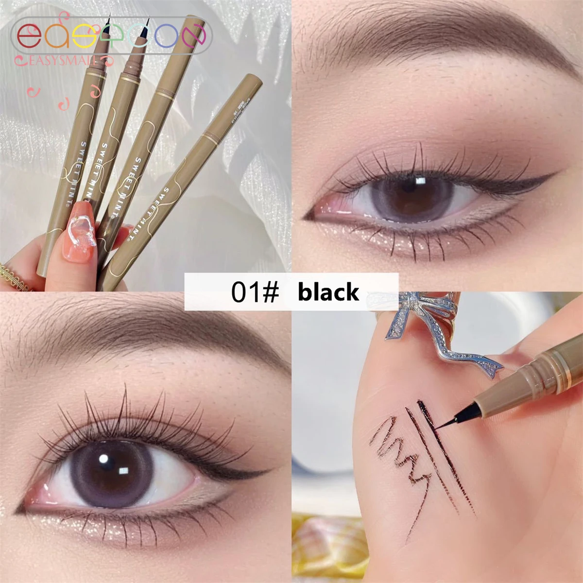 1 Pcs Eyeliner Liquid Pen Waterproof Long Lasting Quick Drying Smooth Makeup Beauty Matte Eyeliner Stamp Eye Pencil 10% Cashback