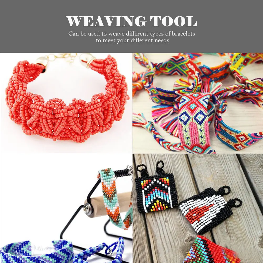 

Профессиональный деревянный станок для плетения браслетов из нержавеющей стали, инструмент для начинающих, простое изготовление браслетов, принадлежности для рукоделия