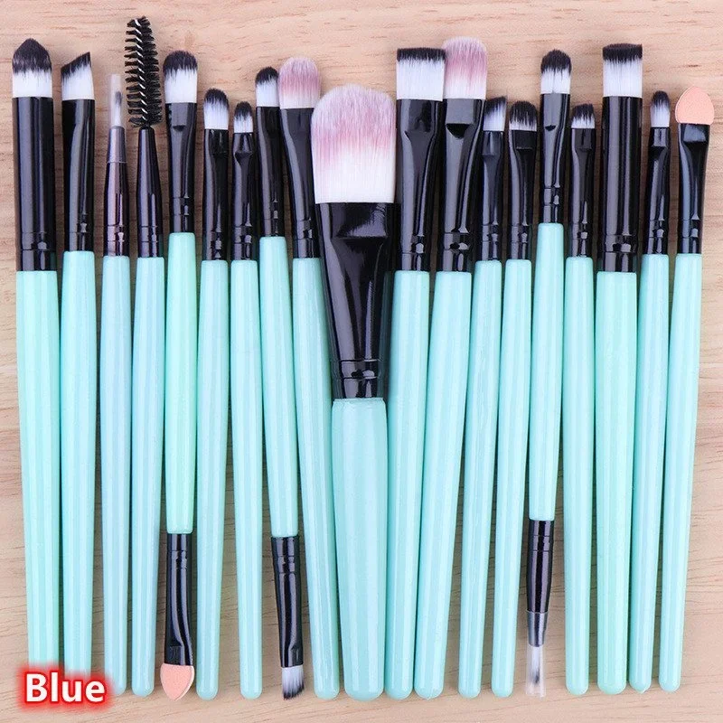 20PCS Makeup Brushes Set Professional Plastic Handle Foundation Eyeshadow Make Up Brushes