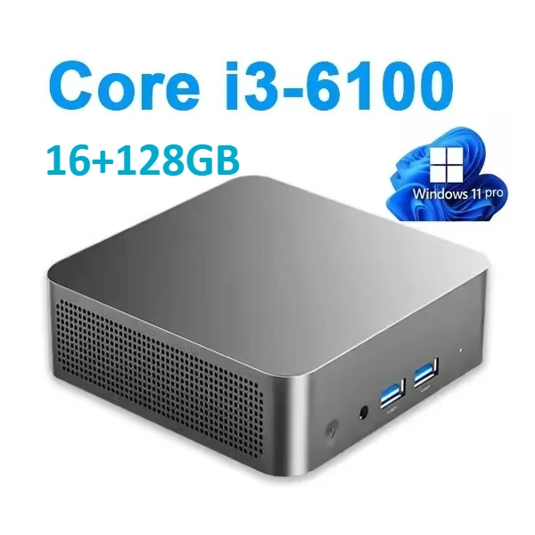 良品 小型PC(i3-6100/8GB/SSD128GB/Win11Pro) Windows 11 Pro MINI PC Core i3 6100 16GB RAM 1TB 2TB SSD WIFI 6