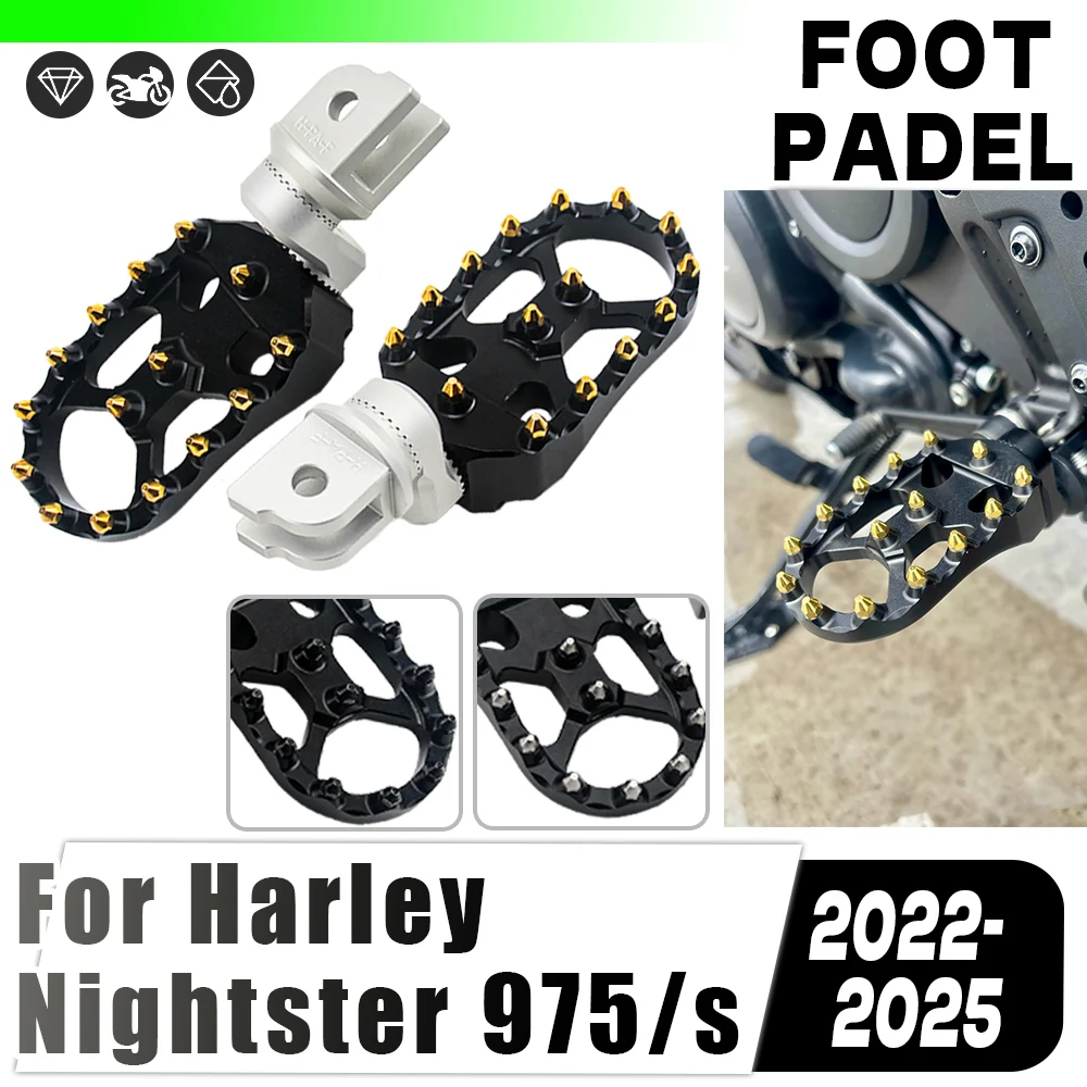 

1 пара передних подножек, широкие подножки, подставки для педалей, регулируемые подножки для водителя для мотоцикла Harley Nightster 975 975S 2022-2025