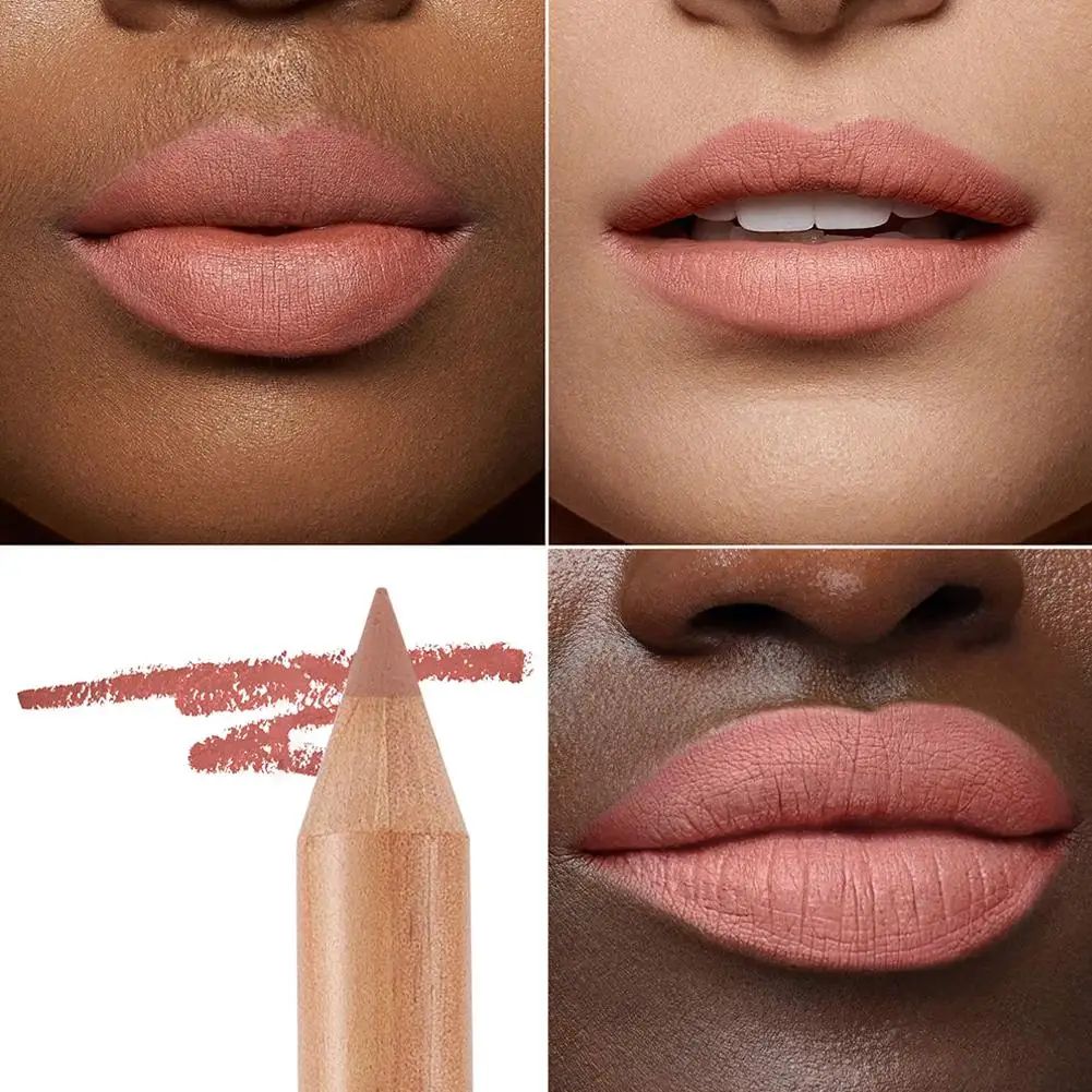 Delineador de labios mate: aplicación suave y duradera, fácil de colorear, incluye sacapuntas: ¡perfecto para un acabado impecable!