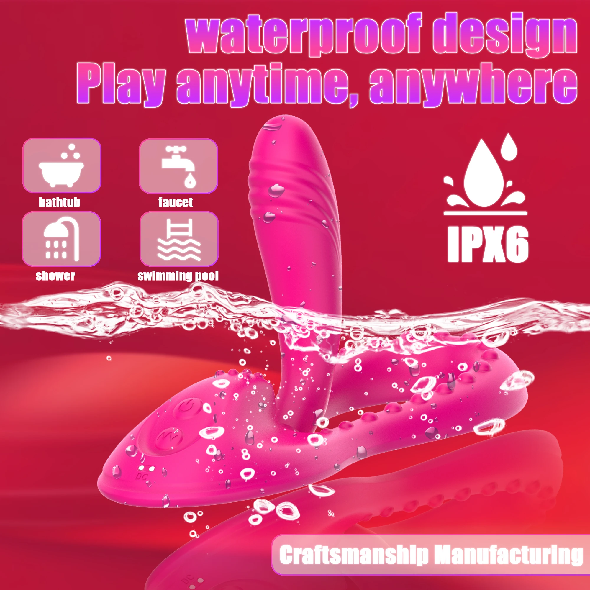 中空型シットアンドライドディルドバイブレーター、デュアルモーター、10種類の振動モード、リモコン付き、クリトリス刺激、女性向けセックストイ