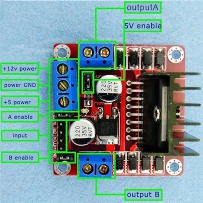 Robot Breadboard L298N Motor Driver Controller Board 10Pcs DC Stepper Motor Peltier High Power Dual H-Bridge Controller