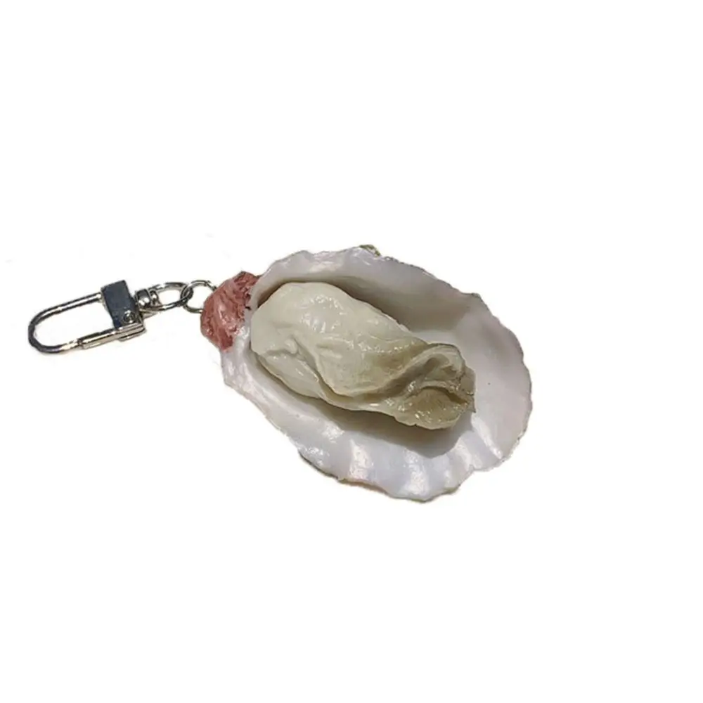 Creative Simulation Food Key Chain Interest Cute Oyster Scallop Model Key Ring Fashion Clam Scallop Model Pendant