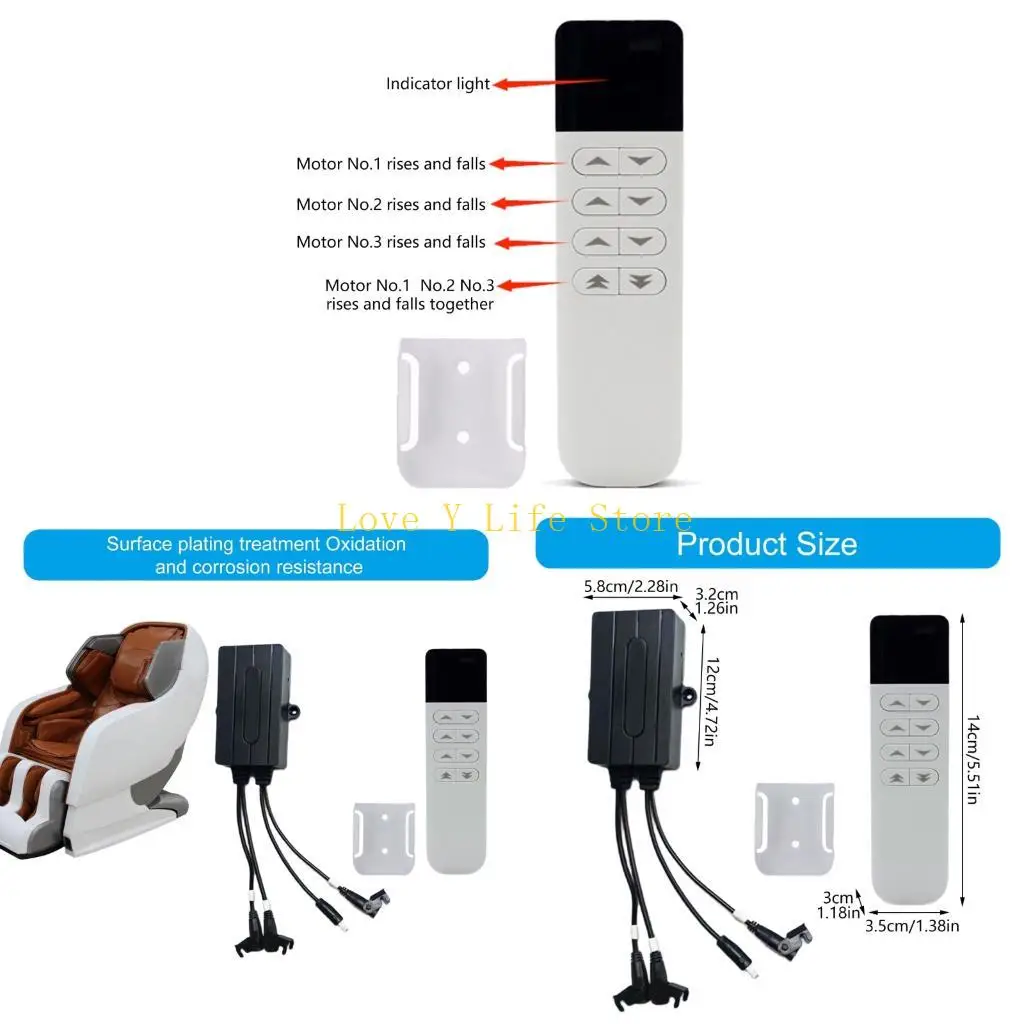 

L74C Cordless Remote Control 2.4G Single Motor Recliner Furniture Motor Controllers