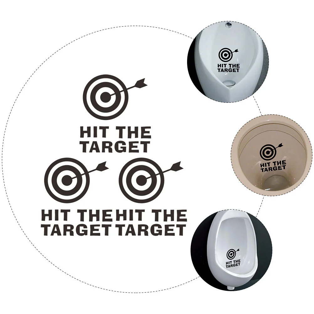 3 Pcs Toilet Sticker Bathroom Stickers Man Window Pvc Potty Training You Pee on