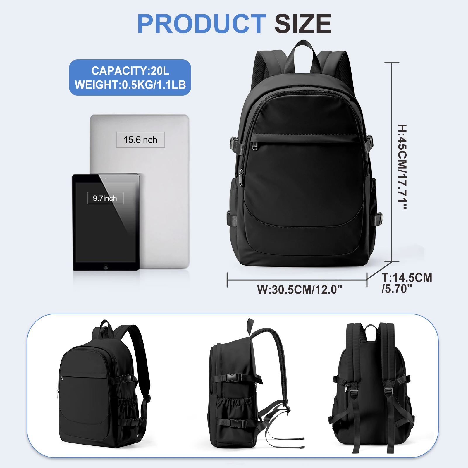 Back-To-School Essential School Backpack Large Capacity Multi-Compartment Anti-Theft Travel Backpack, School Bag for Girls Boys