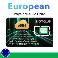 EIOTCLUB eSIM Card – Unlimited eSIM Downloads, Preset 1GB UK Local Data & 100MB Global Data, Ideal for Travel and Business