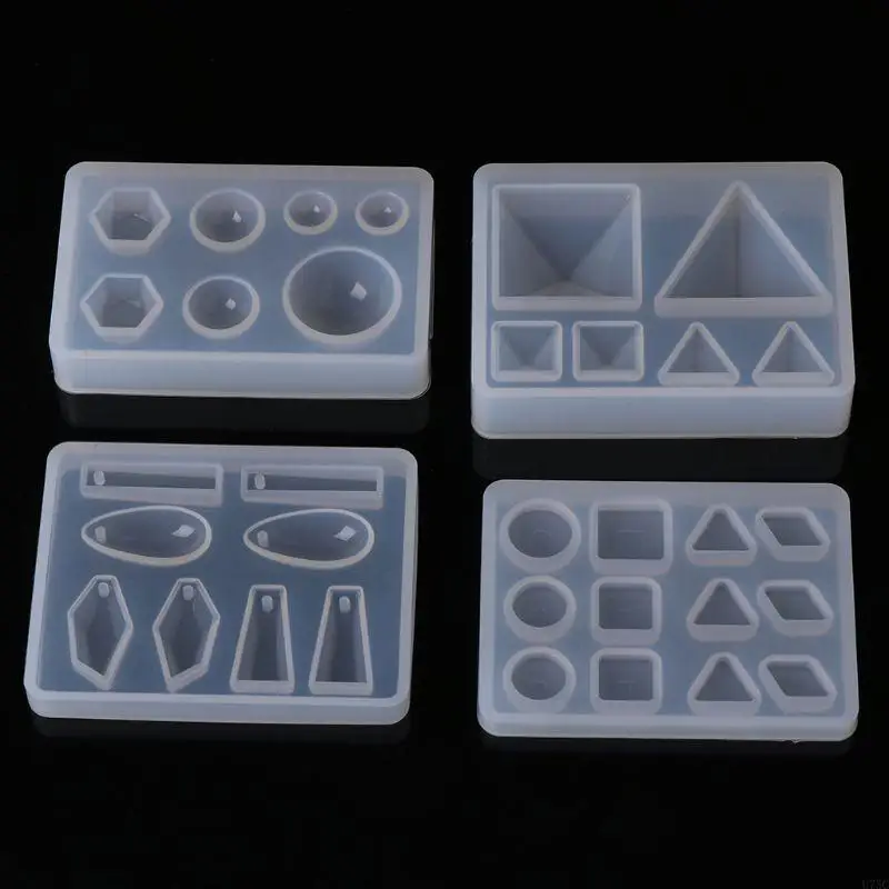 U75C Berbagai Cetakan Kristal Untuk UV Resin Diy Liontin Membuat Cetakan Silikon Cetakan Casting Perhiasan Resin Epoksi