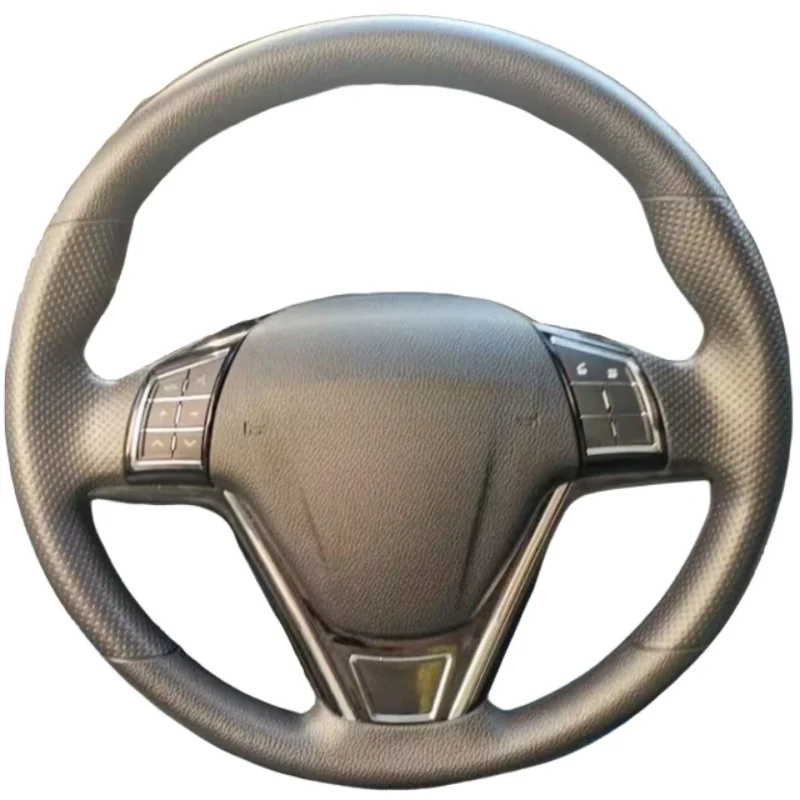 مخصص مخيط يدويا جلد طبيعي أسود غطاء عجلة القيادة سيارة ل Haval H9 M6 Dargo H3 F7 Jolion Jolyon F7x Plus H6 Gt H5
