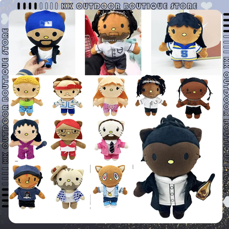 

In Stock LIL PEEP Plush Anime Toy Doll with Clothes Stuffed Soft Plush Cats Series Toys Customized Holiday Party Christmas Gift
