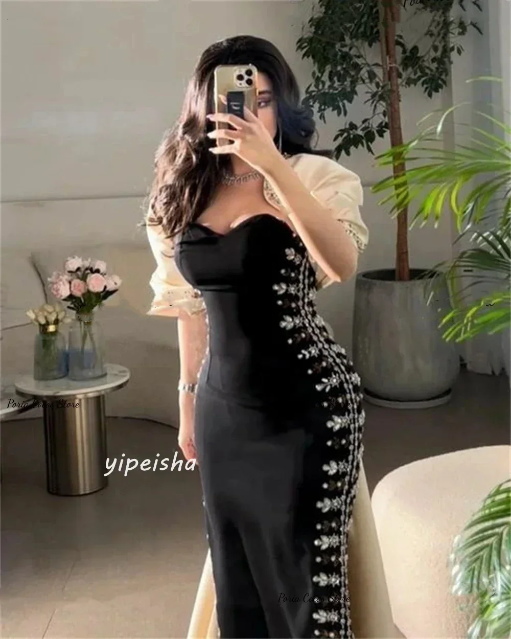 Customized Sparkle Exquisite Evening Jersey Sequined Ruched Clubbing A-line High Quality Occasion Formal Party Dress for Women