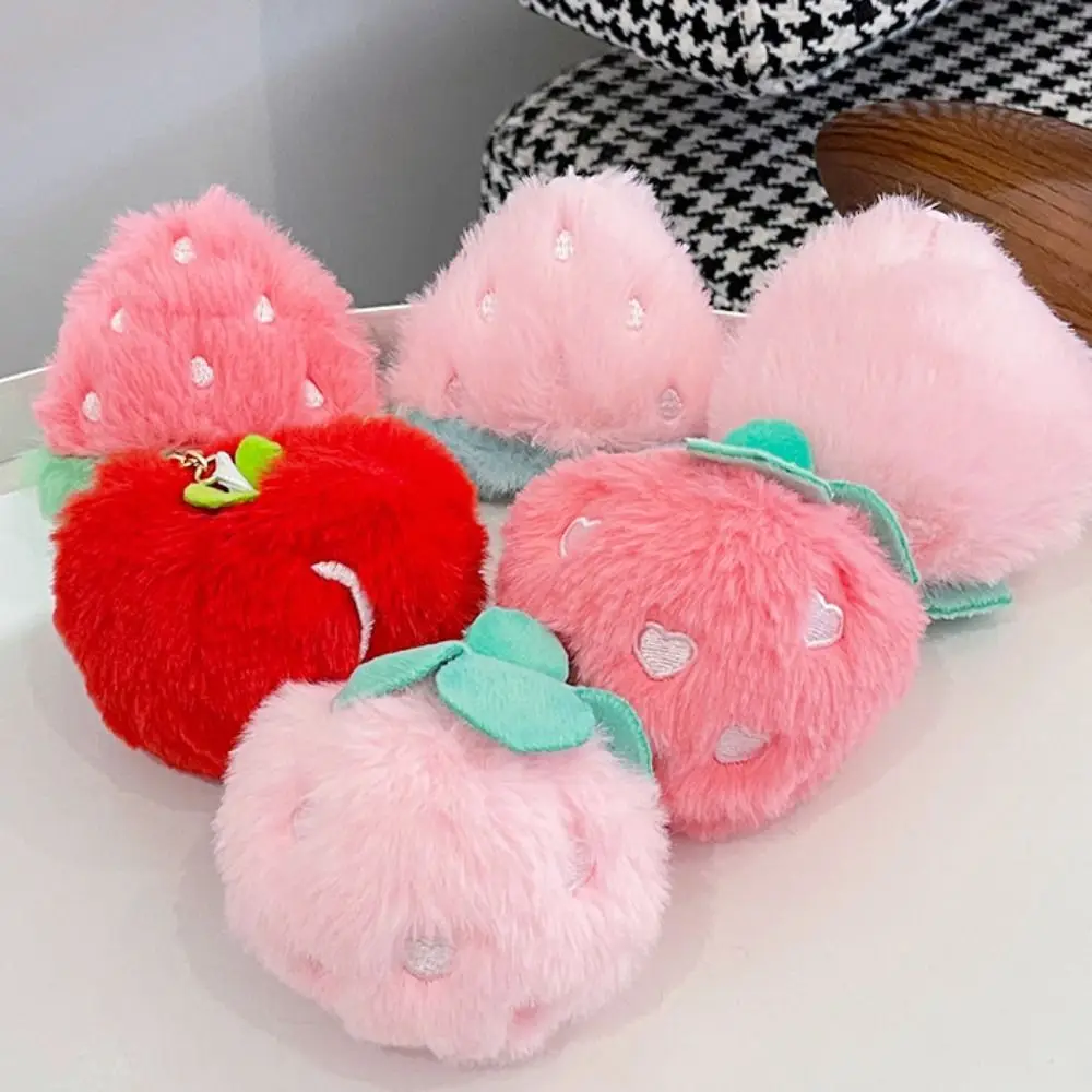 Portachiavi con ciondolo per zaino, portachiavi con frutta in peluche soffice, morbido e divertente, portachiavi per bambola di peluche, carino, colorato, morbido, pesca, portachiavi per auto