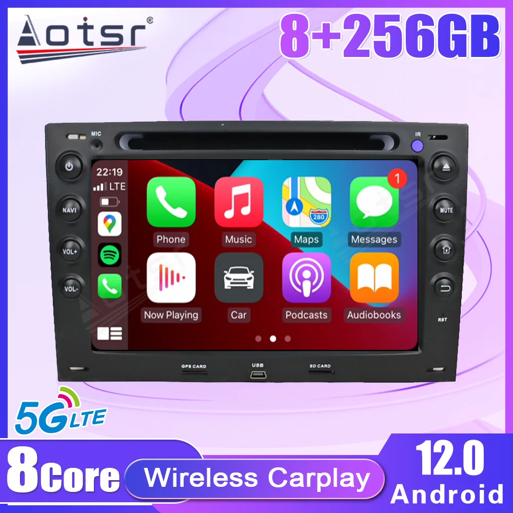 2 Din Android 12 Wireless Carplay Car Radio for Renault megane Multimedia Video Player QLED screen GPS 5G LTE Auto Stereo 8 core