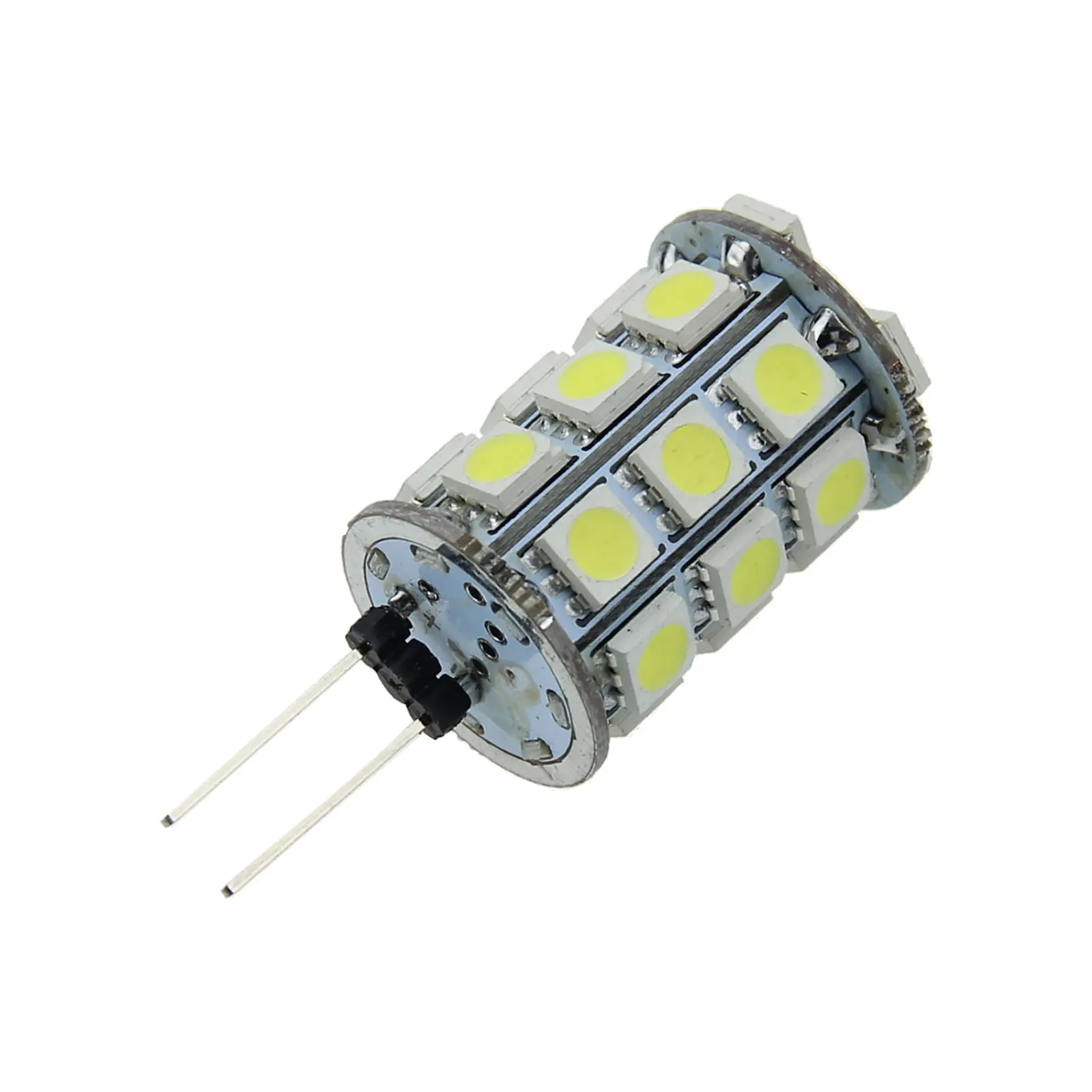 2x White Home G4 Cabinet Light Corn Blub 27 Emitters 5050 SMD LED T010-W