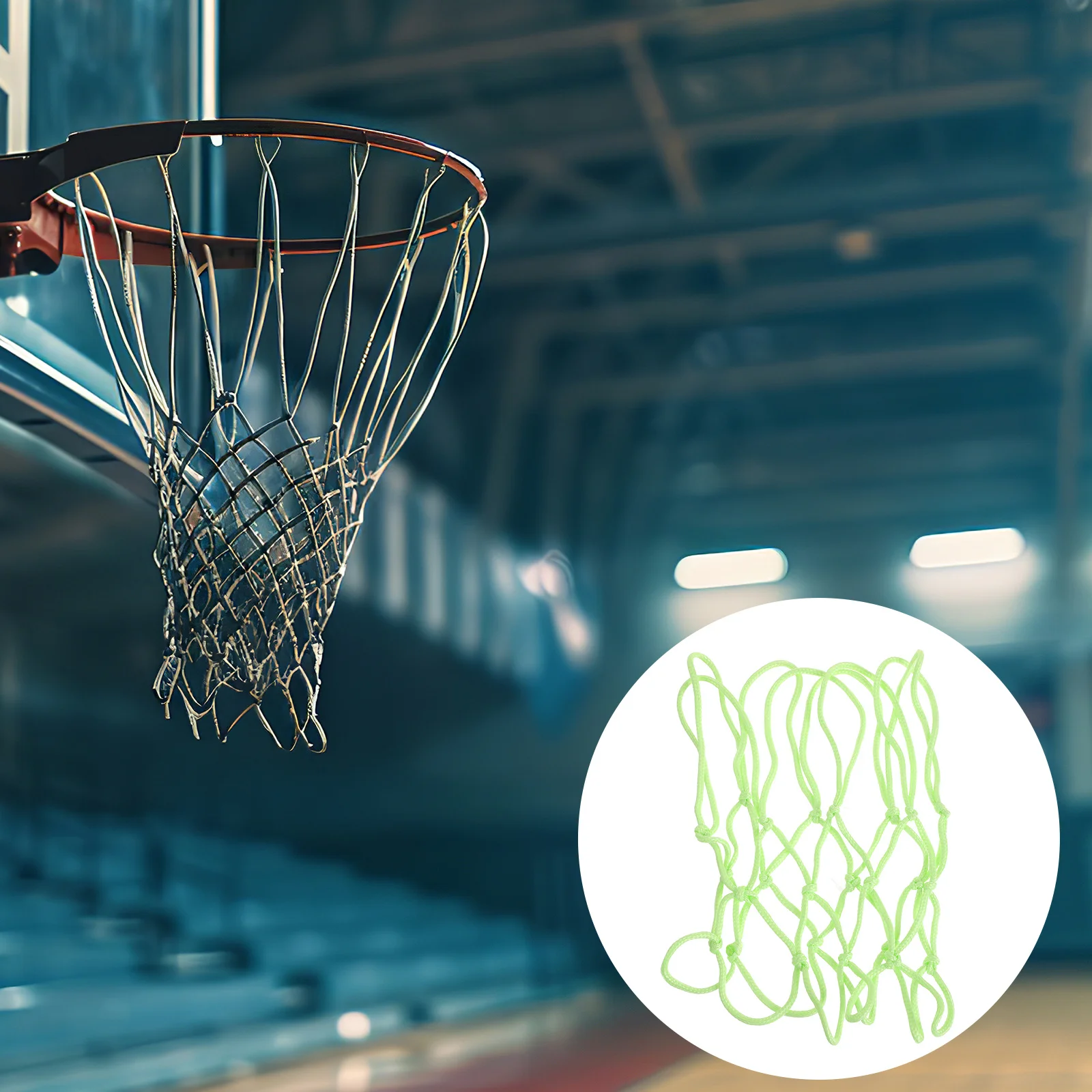 Strong Luminous Basketball Net Durable Nylon Material Wear-Resistant Easy to Install for Standard Hoops Basketball Net