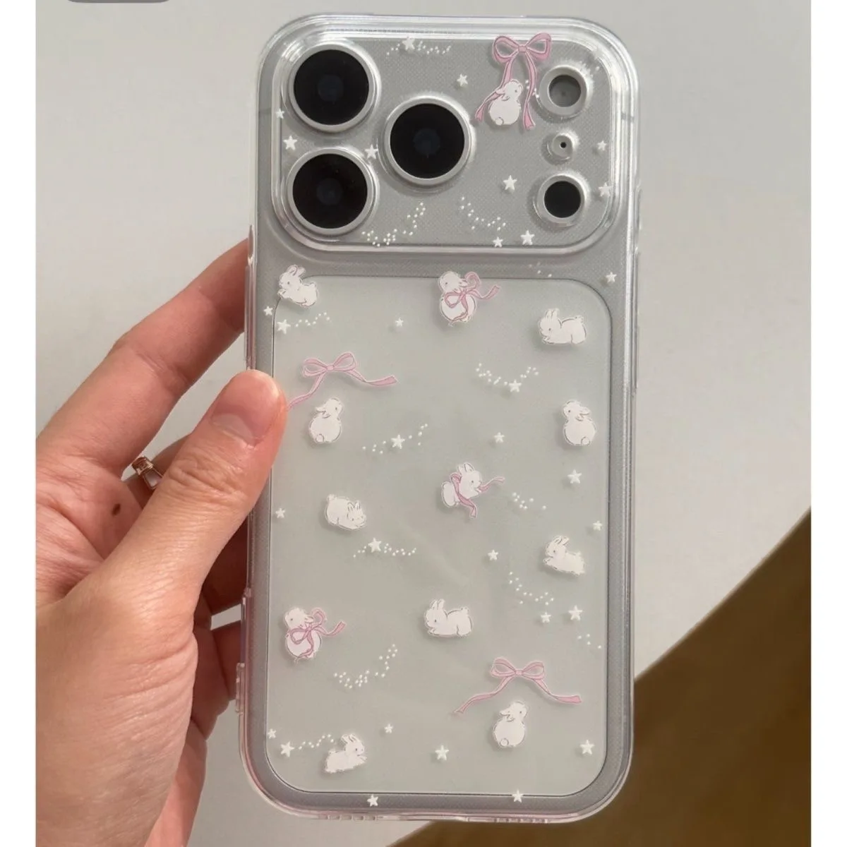 

luxury cute Little White Rabbit Phone Case For Motorola Moto G9 G22 G32 G53 G30 G71 G72 G73 Edge 40 Pro Soft Transparent Cover