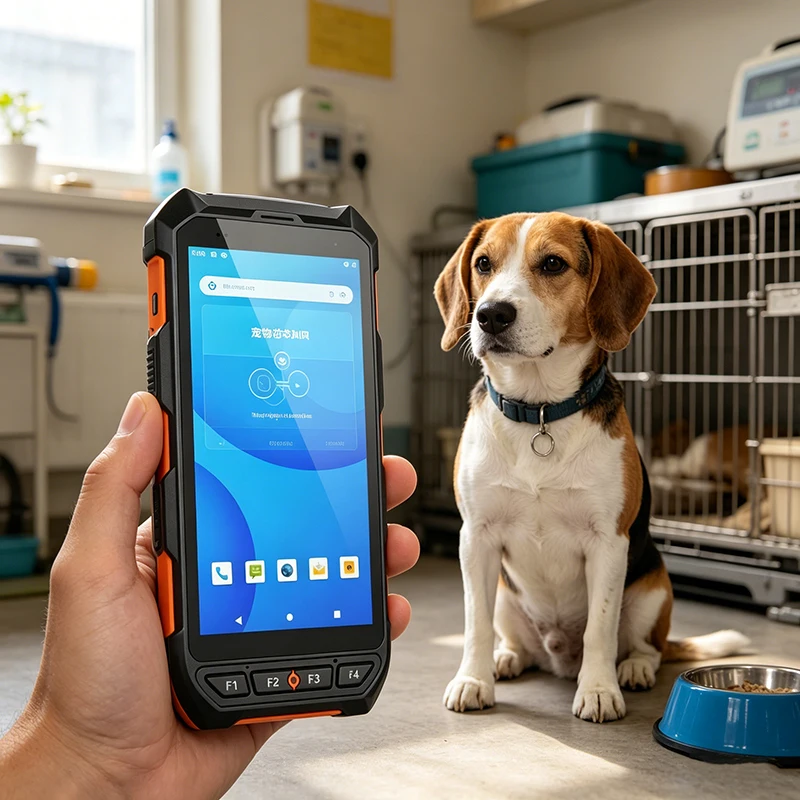 Portable 134.2kHz RFID Animal Microchip Reader Scanner ISO11784/5 FDX-B For Pets Dog Cat Cow Sheep Tracking Management