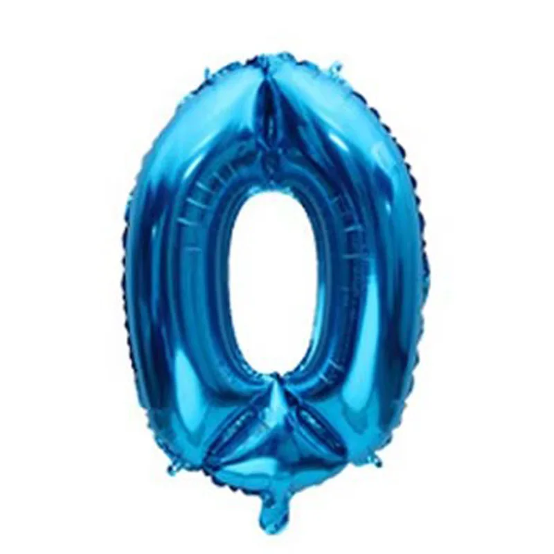 New 32 inch large Blue Rose red Number Foil Balloons Digit air Ballons Birthday Party Event Supplies Wedding Decor Baloons