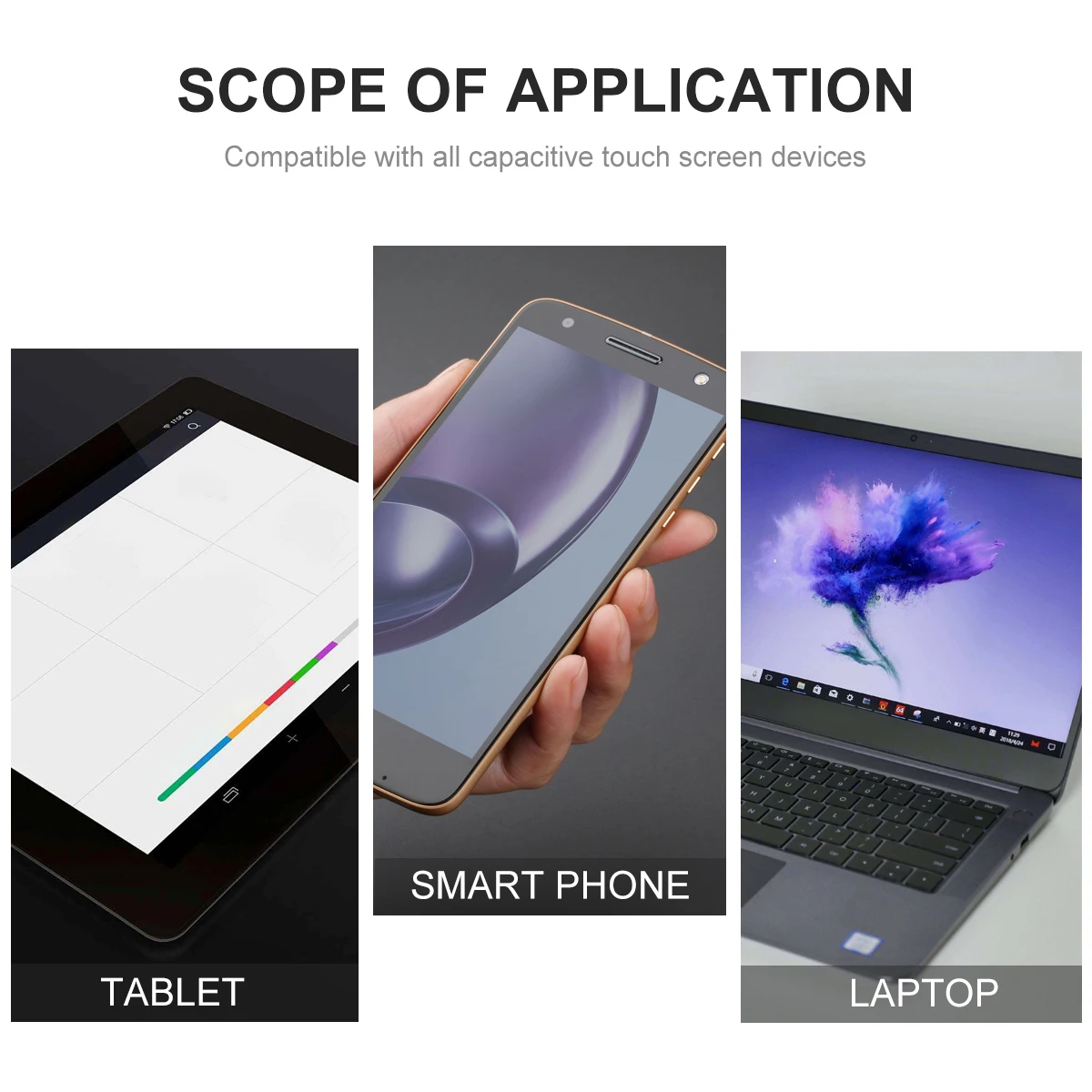 Phone Stylus Conductive Fiber Cloth Head Stylists Pens for Touch Screens Pencils Bulk