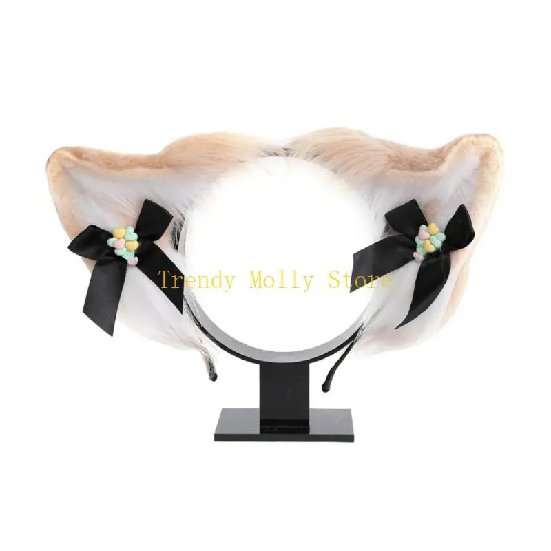 N5KB drôle dessin animé Bandeau à poil à poil à poils Furry Hoop Womens Cosplay Party Party Costume