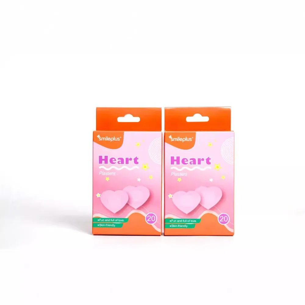 

Kids Heart Pattern PE Waterproof Bandages - Elastic Transparent Adhesive Plasters for Home Care & Decoration